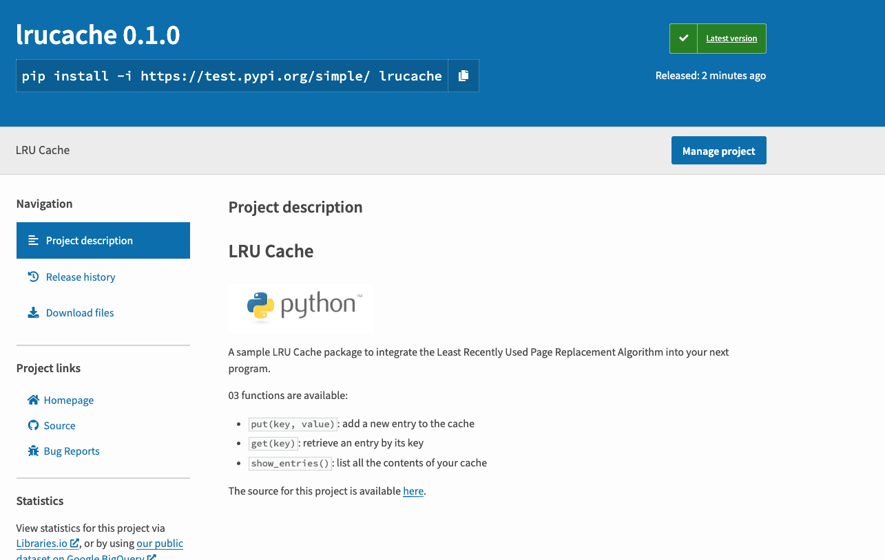 Package Page
